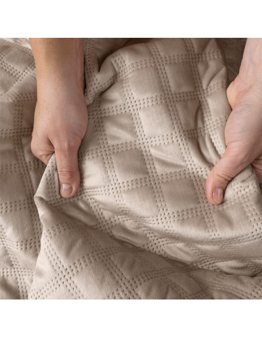 VELVI Narzuta dekoracyjna, rozmiar 170x210cm, kolor 015 ciemny kremowy VELVI0