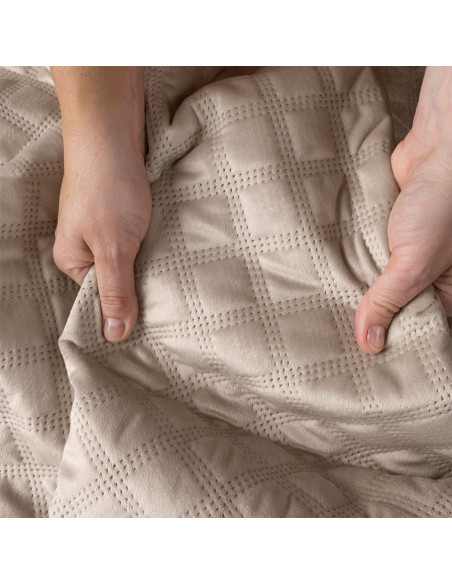 VELVI Narzuta dekoracyjna, rozmiar 170x210cm, kolor 015 ciemny kremowy VELVI0