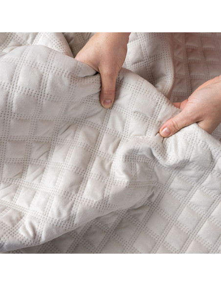 VELVI Narzuta dekoracyjna, rozmiar 170x210cm, kolor 018 ciepły jasny szary VELVI0