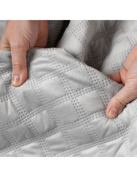 VELVI Narzuta dekoracyjna, rozmiar 170x210cm, kolor 021 pastelowy szary VELVI0