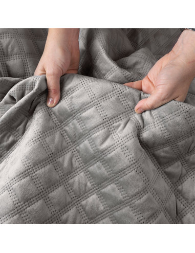 VELVI Narzuta dekoracyjna, rozmiar 170x210cm, kolor 022 chłodny szary VELVI0