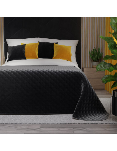 VELVI Narzuta dekoracyjna, rozmiar 170x210cm, kolor 111 czarny VELVI0