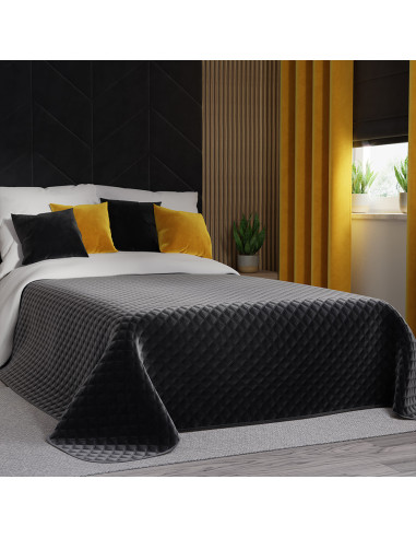 VELVI Narzuta dekoracyjna, rozmiar 170x210cm, kolor 111 czarny VELVI0
