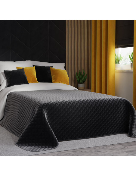 VELVI Narzuta dekoracyjna, rozmiar 170x210cm, kolor 111 czarny VELVI0