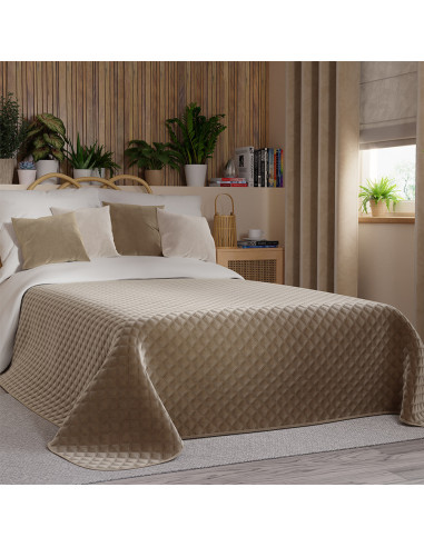 VELVI Narzuta dekoracyjna, rozmiar 220x240cm, kolor 001 ciemny beżowy VELVI0