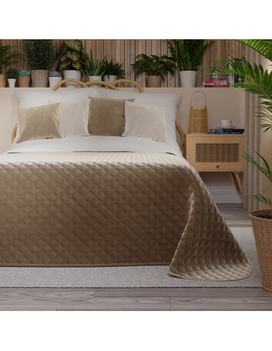 VELVI Narzuta dekoracyjna, rozmiar 220x240cm, kolor 001 ciemny beżowy VELVI0