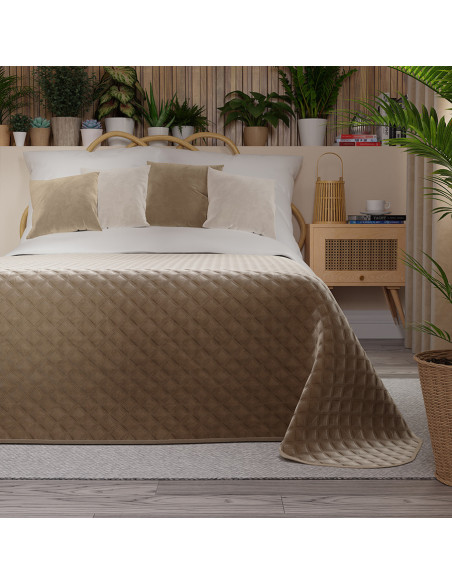 VELVI Narzuta dekoracyjna, rozmiar 220x240cm, kolor 001 ciemny beżowy VELVI0