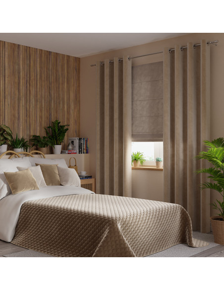 VELVI Narzuta dekoracyjna, rozmiar 220x240cm, kolor 001 ciemny beżowy VELVI0