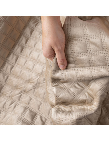 VELVI Narzuta dekoracyjna, rozmiar 220x240cm, kolor 001 ciemny beżowy VELVI0