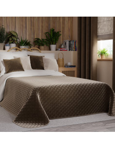 VELVI Narzuta dekoracyjna, rozmiar 220x240cm, kolor 002 brązowy VELVI0