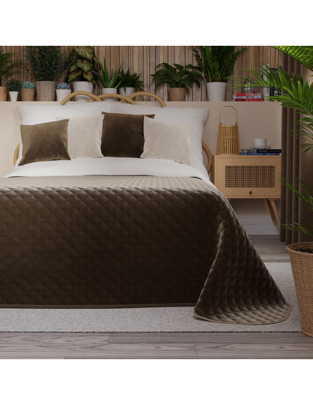 VELVI Narzuta dekoracyjna, rozmiar 220x240cm, kolor 002 brązowy VELVI0