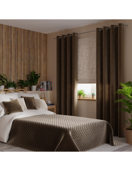 VELVI Narzuta dekoracyjna, rozmiar 220x240cm, kolor 002 brązowy VELVI0