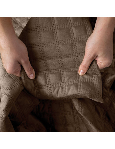 VELVI Narzuta dekoracyjna, rozmiar 220x240cm, kolor 002 brązowy VELVI0