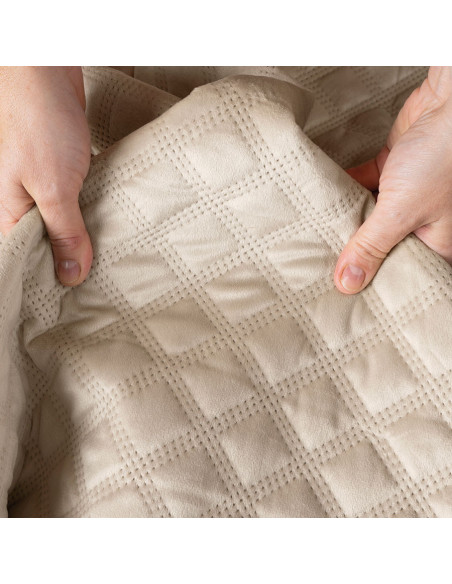 VELVI Narzuta dekoracyjna, rozmiar 220x240cm, kolor 003 jasny beżowy VELVI0