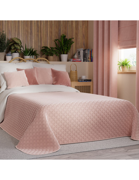 VELVI Narzuta dekoracyjna, rozmiar 220x240cm, kolor 004 pudrowy różowy VELVI0