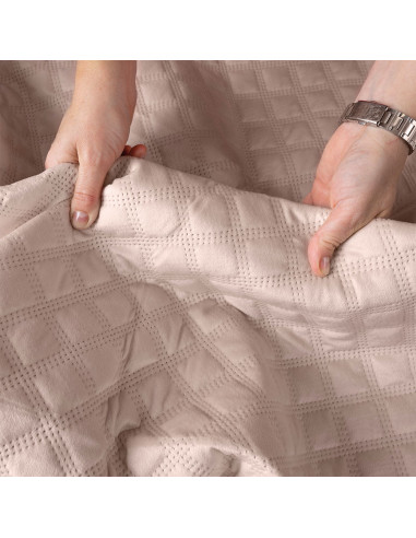 VELVI Narzuta dekoracyjna, rozmiar 220x240cm, kolor 004 pudrowy różowy VELVI0