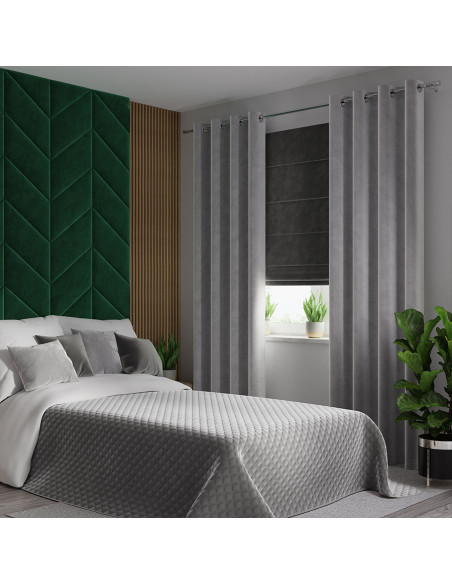 VELVI Narzuta dekoracyjna, rozmiar 220x240cm, kolor 005 jasny szary VELVI0