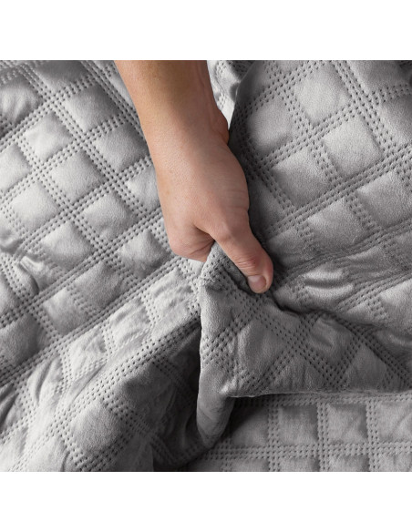 VELVI Narzuta dekoracyjna, rozmiar 220x240cm, kolor 005 jasny szary VELVI0