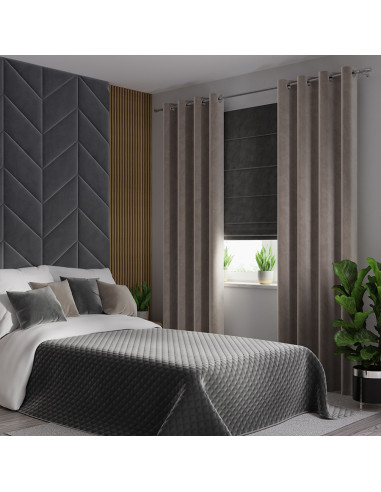 VELVI Narzuta dekoracyjna, rozmiar 220x240cm, kolor 006 ciemny szary antracytowy VELVI0