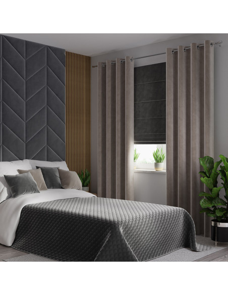 VELVI Narzuta dekoracyjna, rozmiar 220x240cm, kolor 006 ciemny szary antracytowy VELVI0