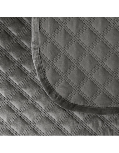 VELVI Narzuta dekoracyjna, rozmiar 220x240cm, kolor 006 ciemny szary antracytowy VELVI0