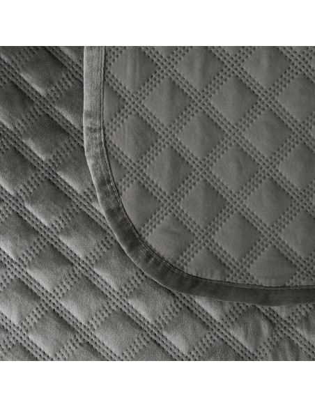 VELVI Narzuta dekoracyjna, rozmiar 220x240cm, kolor 006 ciemny szary antracytowy VELVI0