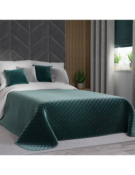 VELVI Narzuta dekoracyjna, rozmiar 220x240cm, kolor 008 ciemny turkusowy petrol VELVI0