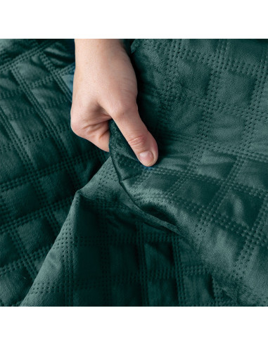 VELVI Narzuta dekoracyjna, rozmiar 220x240cm, kolor 008 ciemny turkusowy petrol VELVI0