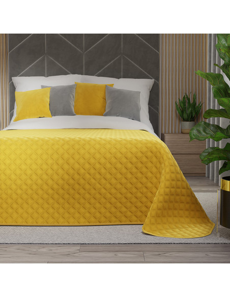 VELVI Narzuta dekoracyjna, rozmiar 220x240cm, kolor 009 żółty VELVI0