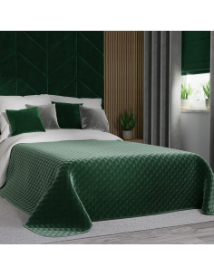 VELVI Narzuta dekoracyjna, rozmiar 220x240cm, kolor 010 ciemny zielony butelkowy VELVI0