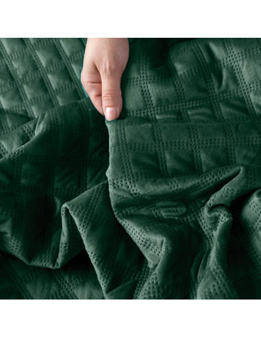 VELVI Narzuta dekoracyjna, rozmiar 220x240cm, kolor 010 ciemny zielony butelkowy VELVI0