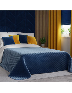 VELVI Narzuta dekoracyjna, rozmiar 220x240cm, kolor 011 granatowy VELVI0