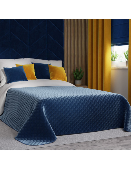 VELVI Narzuta dekoracyjna, rozmiar 220x240cm, kolor 011 granatowy VELVI0