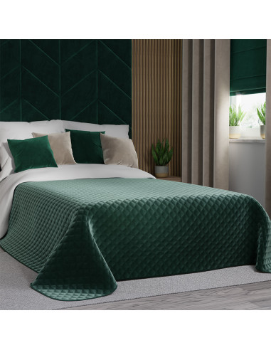 VELVI Narzuta dekoracyjna, rozmiar 220x240cm, kolor 012 szmaragdowy zielony VELVI0
