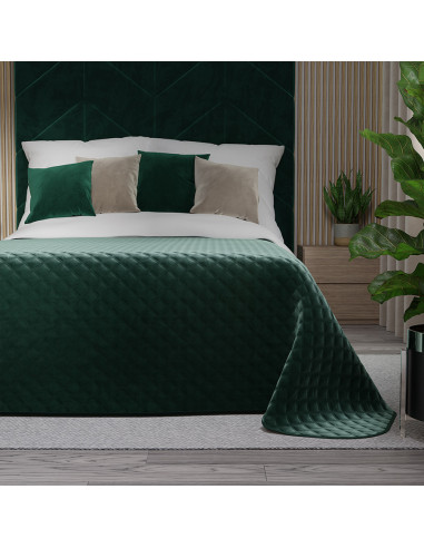 VELVI Narzuta dekoracyjna, rozmiar 220x240cm, kolor 012 szmaragdowy zielony VELVI0