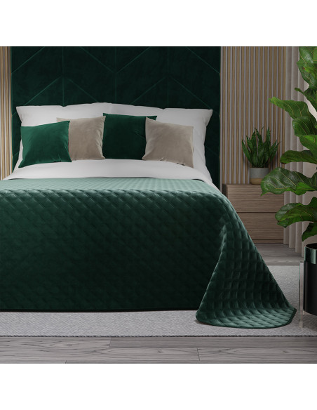VELVI Narzuta dekoracyjna, rozmiar 220x240cm, kolor 012 szmaragdowy zielony VELVI0
