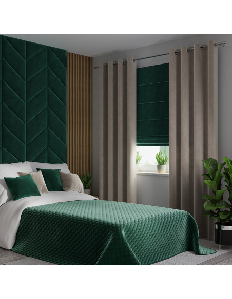 VELVI Narzuta dekoracyjna, rozmiar 220x240cm, kolor 012 szmaragdowy zielony VELVI0