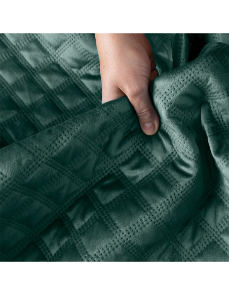 VELVI Narzuta dekoracyjna, rozmiar 220x240cm, kolor 012 szmaragdowy zielony VELVI0