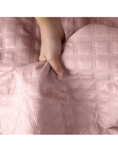 VELVI Narzuta dekoracyjna, rozmiar 220x240cm, kolor 014 jasny różowy VELVI0