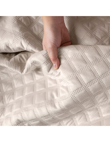 VELVI Narzuta dekoracyjna, rozmiar 220x240cm, kolor 016 kremowy VELVI0