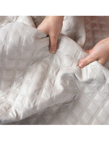 VELVI Narzuta dekoracyjna, rozmiar 220x240cm, kolor 018 ciepły jasny szary VELVI0