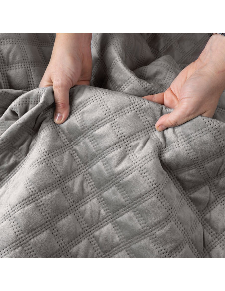 VELVI Narzuta dekoracyjna, rozmiar 220x240cm, kolor 022 chłodny szary VELVI0