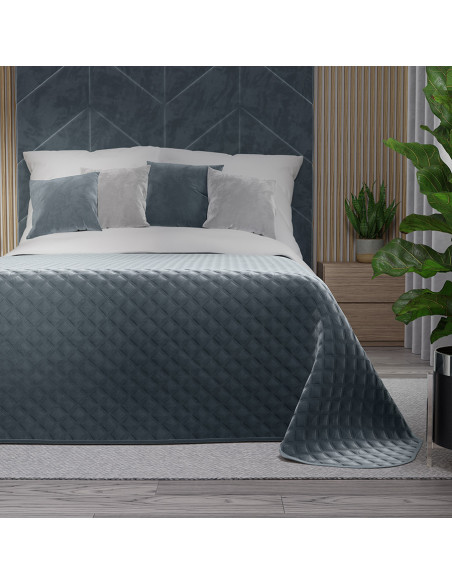 VELVI Narzuta dekoracyjna, rozmiar 220x240cm, kolor 063 niebieski VELVI0