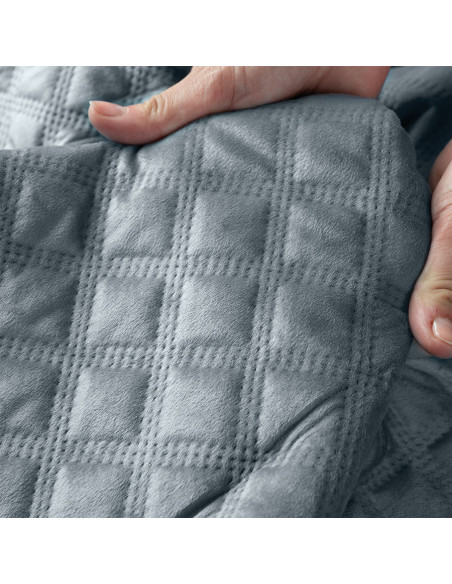 VELVI Narzuta dekoracyjna, rozmiar 220x240cm, kolor 063 niebieski VELVI0