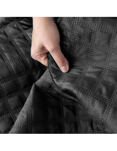 VELVI Narzuta dekoracyjna, rozmiar 220x240cm, kolor 111 czarny VELVI0