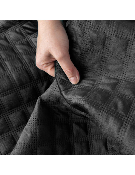 VELVI Narzuta dekoracyjna, rozmiar 220x240cm, kolor 111 czarny VELVI0