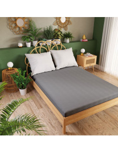 DREAMY PREMIUM Prześcieradło jersey z gumką, szerokość 90 x wysokość 200cm, kolor 003 ciemny szary 100033 2