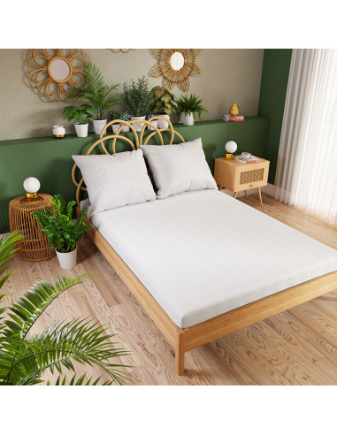 DREAMY PREMIUM Prześcieradło jersey z gumką, szerokość 160 x wysokość 200cm, kolor 001 biały 100033