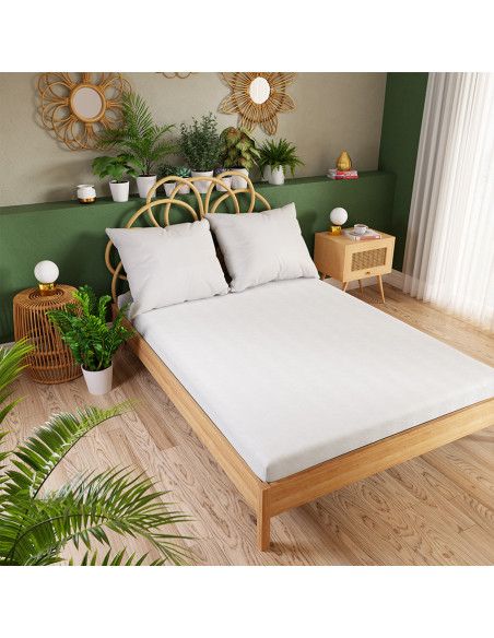 DREAMY PREMIUM Prześcieradło jersey z gumką, szerokość 160 x wysokość 200cm, kolor 001 biały 100033