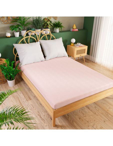 DREAMY PREMIUM Prześcieradło jersey z gumką, szerokość 120 x wysokość 200cm, kolor 014 jasny różowy 100033